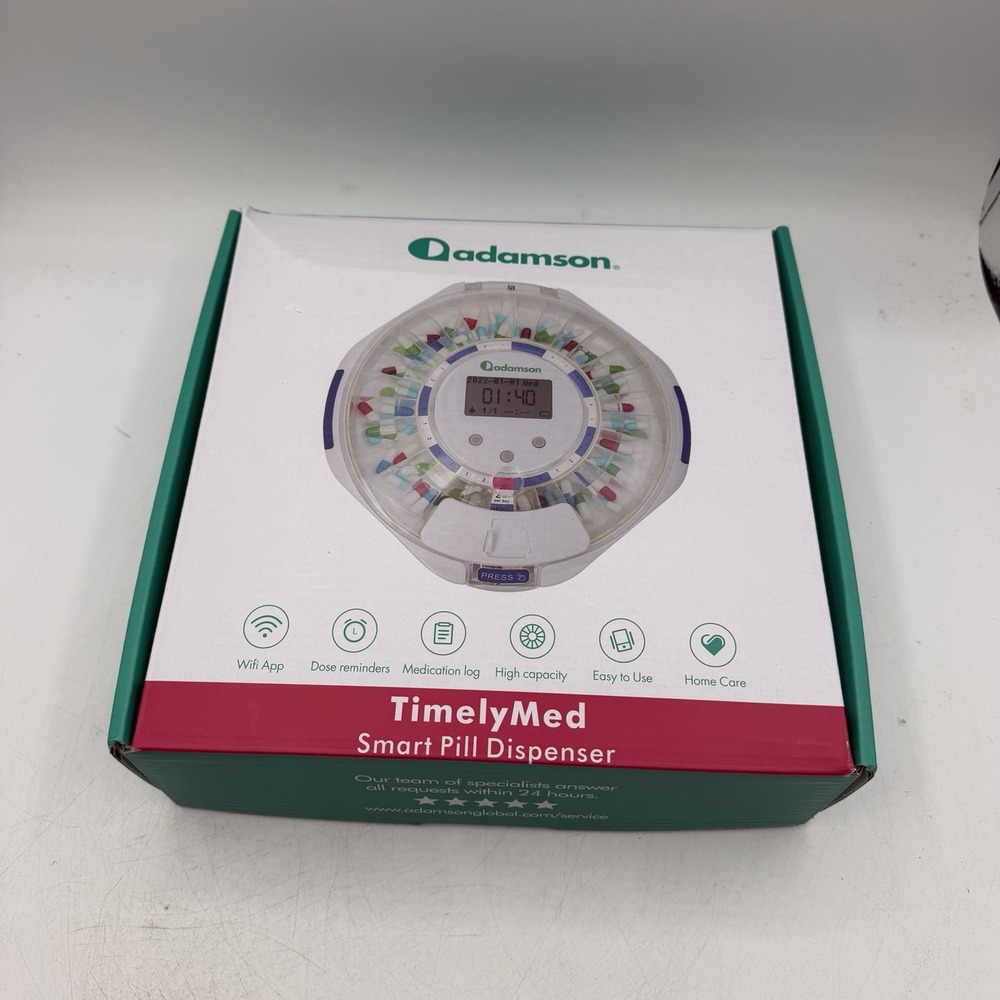 Adamson TimelyMed Smart Pill Dispenser Machine - New Open Box